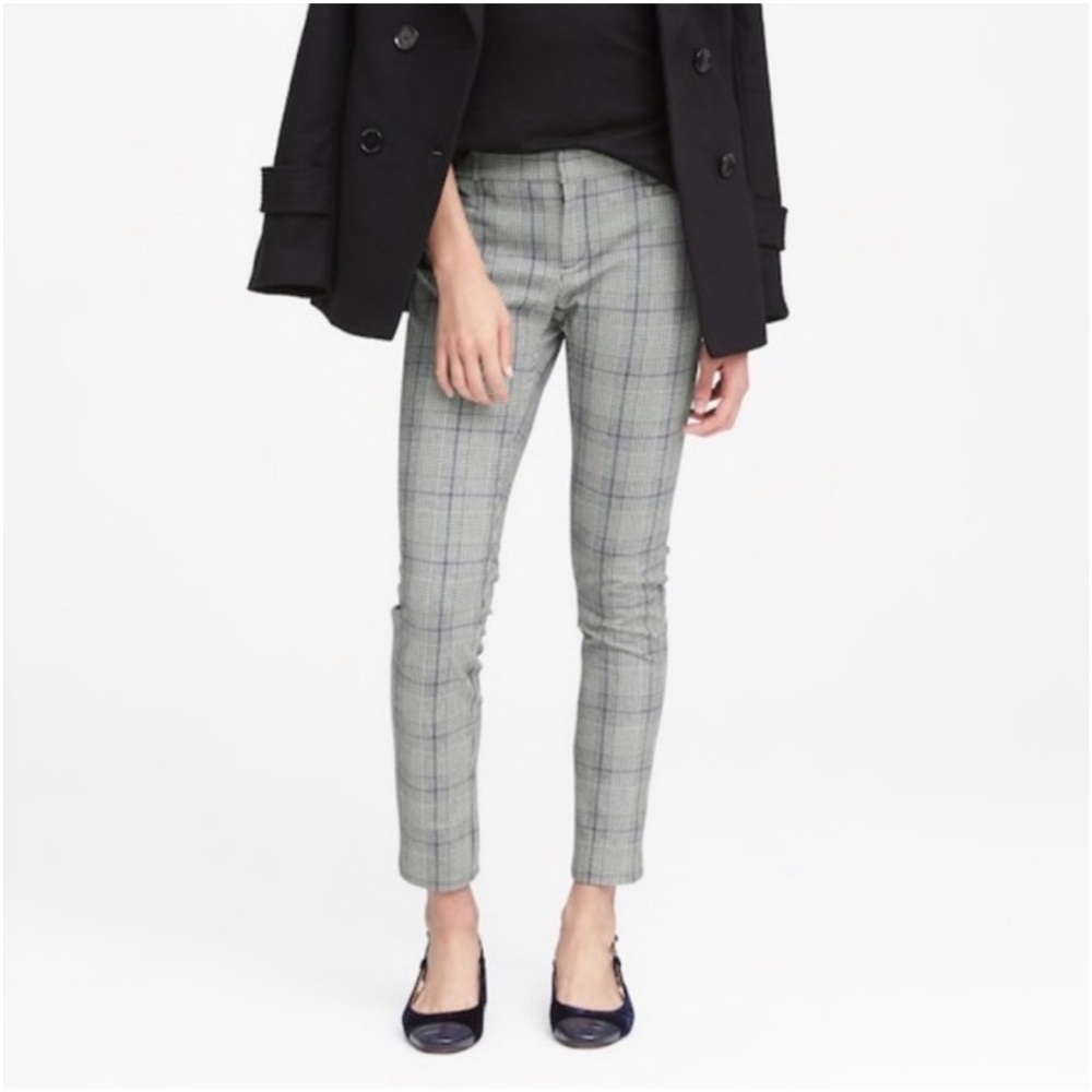 Banana Republic Sloan Skinny Fit Plaid Pants